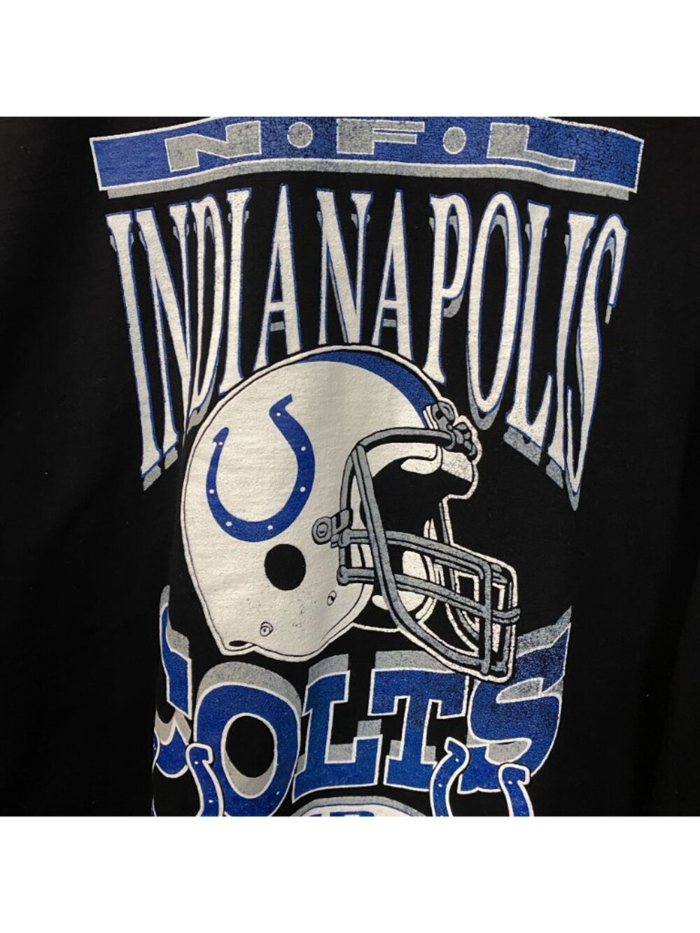 Junk Food Clothing Indianapolis Colts Helmet Logo Flea Market Crew Sweatshirt Me - Picture 2 of 5